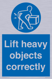 Lift heavy objects correctly
